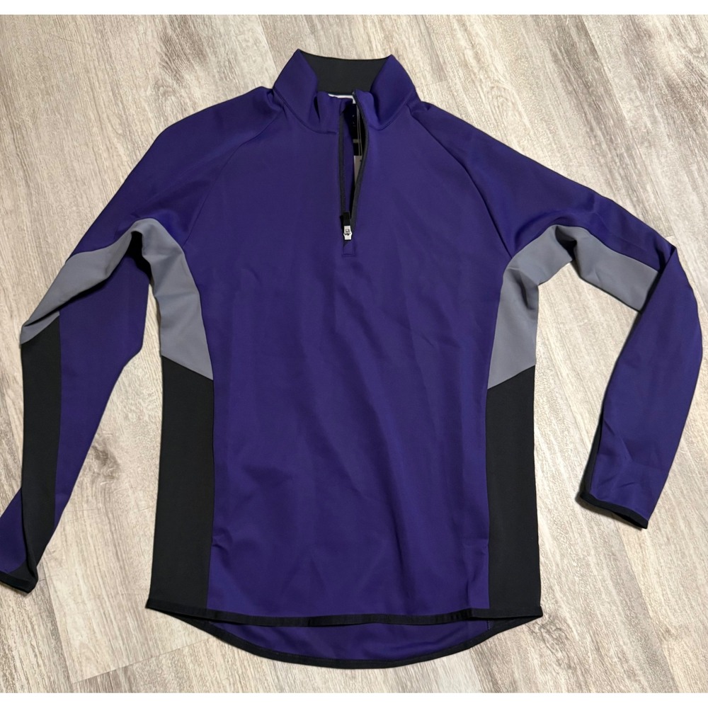 Cutter Buck Men Golf Quarter Zip Pullover Purple CB‎ DryTec Size S